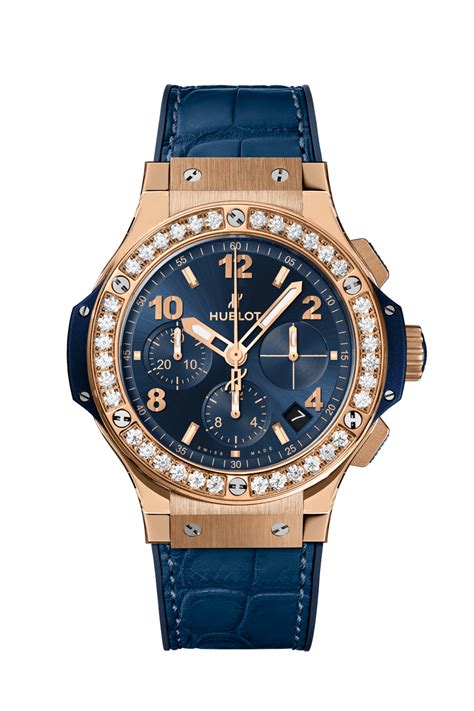 hublot big bang gold blue diamonds|hublot big bang diamond bezel.